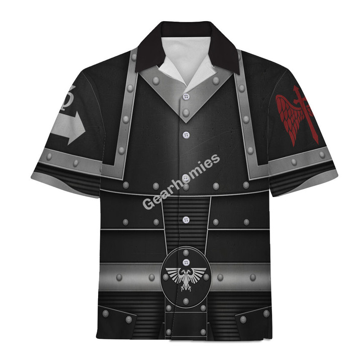 GearHomies Unisex Hawaiian Shirt Pre-Heresy Dark Angels in Mark II Crusade 3D Costumes
