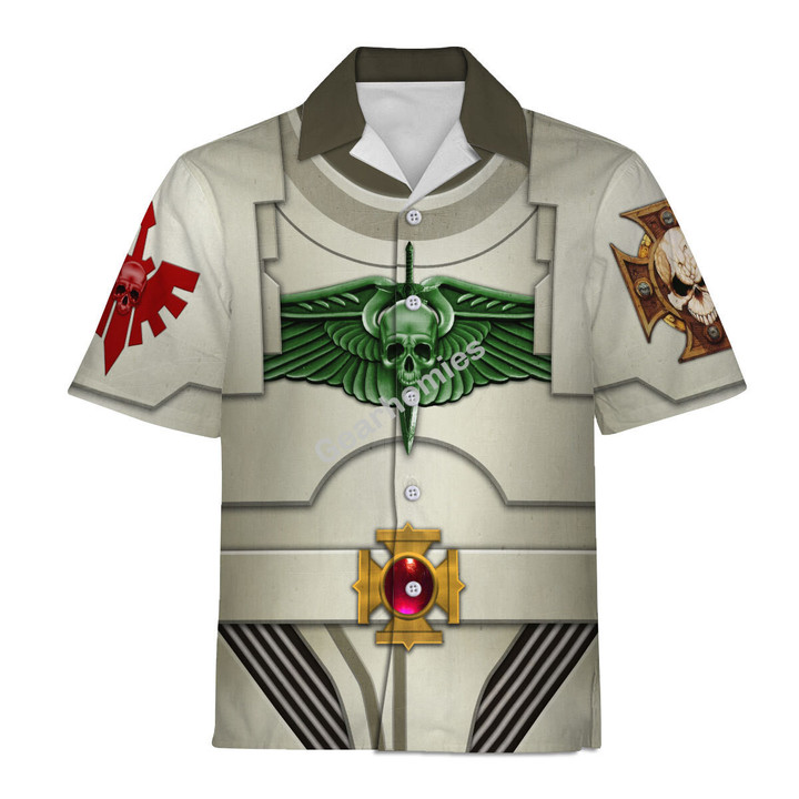 GearHomies Unisex Hawaiian Shirt Terminator Armor Blood Angels 3D Costumes