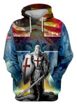 Knight Templar 3D All Over Print Hoodie Sweatshirt