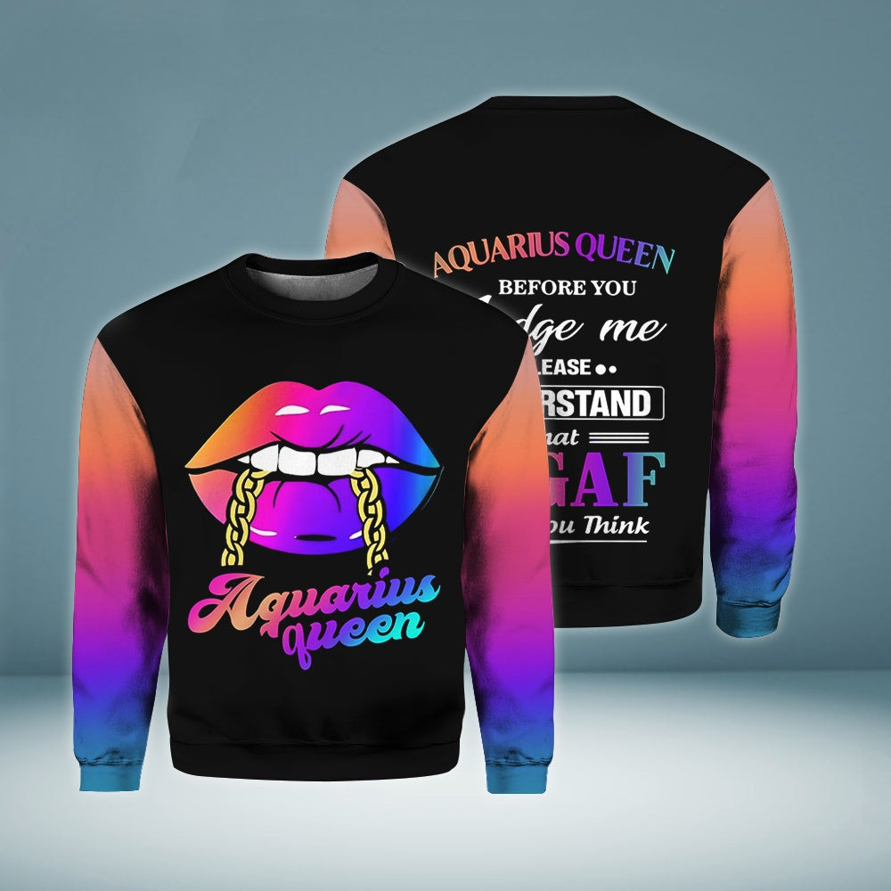 Aquarius Girl 3D All Over Print Hoodie Sweatshirt