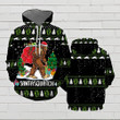 Bigfoot Santasquatch 3D All Over Print Hoodie Sweatshirt