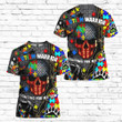 For My Son Warrior Fighting Autism Awareness 3D All Over Print Hoodie Sweatshirt