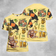 Cat And Beer 3D All Over Print Hoodie Sweatshirt
