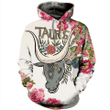 Taurus 3D All Over Print Hoodie Sweatshirt