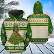 Christmas Boston Terrier Merry Woofmas 3D All Over Print Hoodie Sweatshirt