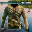 Carp Fishing Water Camo Custom Name 3D All Over Print Hoodie Sweatshirt