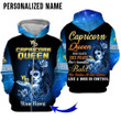 Capricorn Girl Custom Name 3D All Over Print Hoodie Sweatshirt