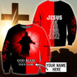 Christian Jesus Blessed Custom Name 3D All Over Print Hoodie Sweatshirt