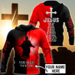 Christian Jesus Blessed Custom Name 3D All Over Print Hoodie Sweatshirt