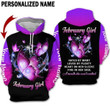 February Girl Custom Name 3D All Over Print Hoodie Sweatshirt