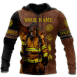 Firefighter Custom Name 3D All Over Print Hoodie Sweatshirt