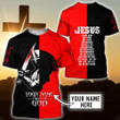 Jesus Child Of God V7 Guy Custom Name 3D All Over Print Hoodie Sweatshirt