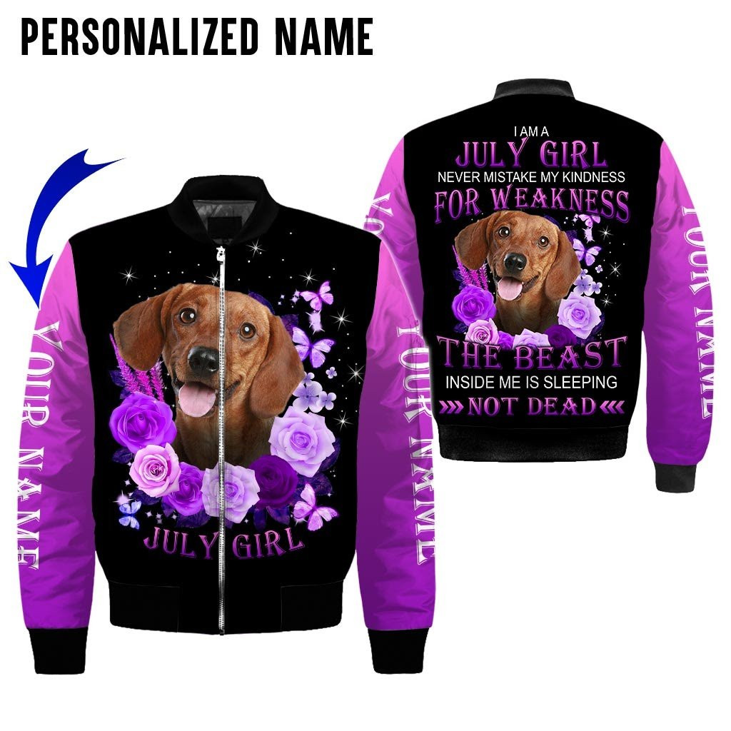 July Girl Custom Name 3D All Over Print Hoodie Sweatshirt
