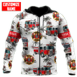 Firefigher Custom Name 3D All Over Print Hoodie Sweatshirt