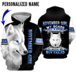 November Girl Custom Name 3D All Over Print Hoodie Sweatshirt