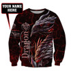 Dragon Red Custom Name 3D All Over Print Hoodie Sweatshirt