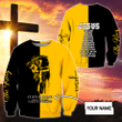 Christian Jesus Bow To None Custom Name 3D All Over Print Hoodie Sweatshirt