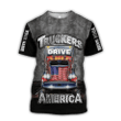 Trucker Custom Name 3D All Over Print Hoodie Sweatshirt
