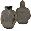 Buffalo Bills Matt Milano 58 NFL Great Player Camo 2022 Salute To Service Personalized 3D All Over Print Hoodie, Zip Hoodie, Sweatshirt