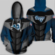 NFL Los Angeles Rams 3D Zipper 3D All Over Print Hoodie, Zip Hoodie, Sweatshirt