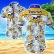 Nfl Minnesota Vikings Floral Hawaiian Shirt