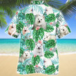 American Eskimo Dog Tropical Plant Hawaiian Shirt