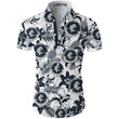 Carlton Football Club Tropical Flower Short Sleeve Hawaiian Shirt