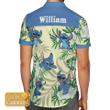 Personalized Stitch Flower Hawaiian Shirt