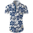 Geelong Football Clubtropical Flower Short Sleeve Hawaiian Shirt