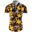 Hawthorn Football Club Hawks Tropical Flower Hawaiian Shirt