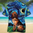 Bloodhound Dog Lovers Night Hawaiian Shirt
