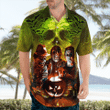The Season To Be Scared Green Skull Hawaiian Shirt
