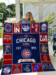 Chicago Cubs Quilt Blanket, Christmas Gift, Perfect Holiday Gift, Cozy Gift for All Occasions