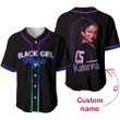 Black Girl Magic Personalized Name Baseball Jersey