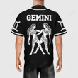 B&W Zodiac Gemini Baseball Jersey