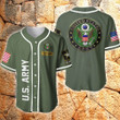Personalized Name US Army Olive Baseball Jersey
