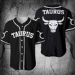 B&W Taurus Zodiac Baseball Jersey