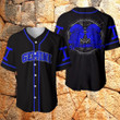 Gemini Zodiac Blue Black Baseball Jersey