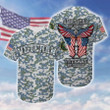 American By Birth Veteran By Choice Eagle Military 3D Baseball Jersey