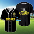 Disc Golf Be With You Personalized Name Baseball Jersey