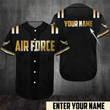 Personalized Name Golden US Air Force Baseball Jersey