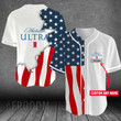 Personalized US Flag Michelob Ultra Baseball Jersey