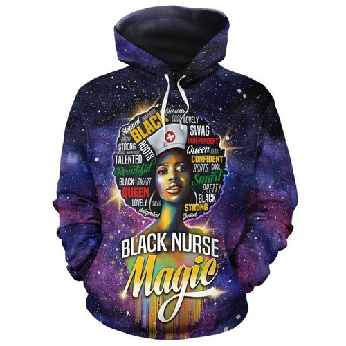 Black Nurse Magic 3D All Over Print Hoodie Sweatshirt