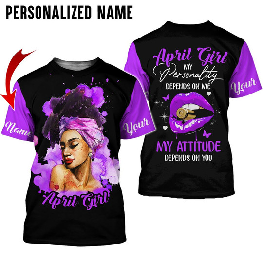 April Girl Custom Name 3D All Over Print Hoodie Sweatshirt