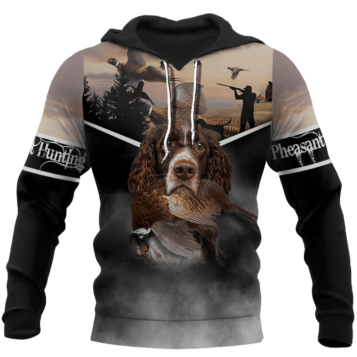 Pheasant Hunting Springer Spaniel 3D All Over Print Hoodie Sweatshirt