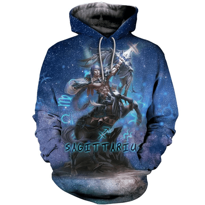 Sagittarius Zodiac 3D All Over Print Hoodie Sweatshirt