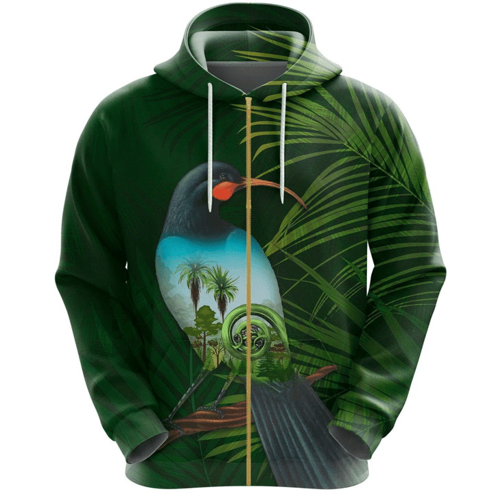 Huia Bird New Zealand 3D All Over Print Hoodie Sweatshirt