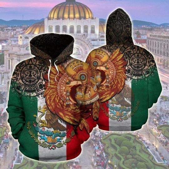 Aztec Warrior Mexican 3D All Over Print Hoodie Sweatshirt