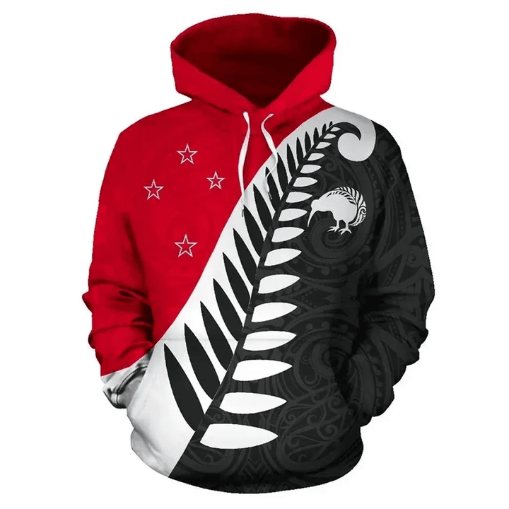 Love New Zealand Koru Fern 3D All Over Print Hoodie Sweatshirt