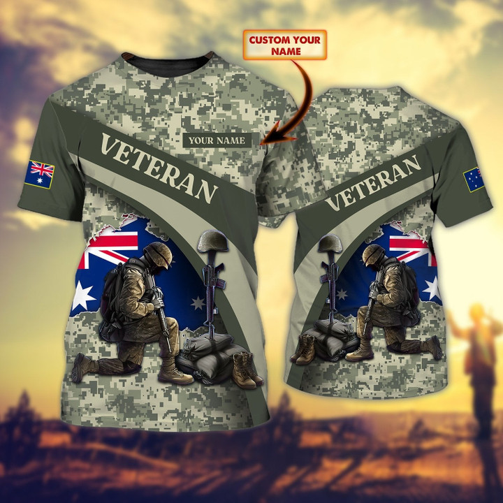 Veteran Australia Custom Name 3D All Over Print Hoodie Sweatshirt